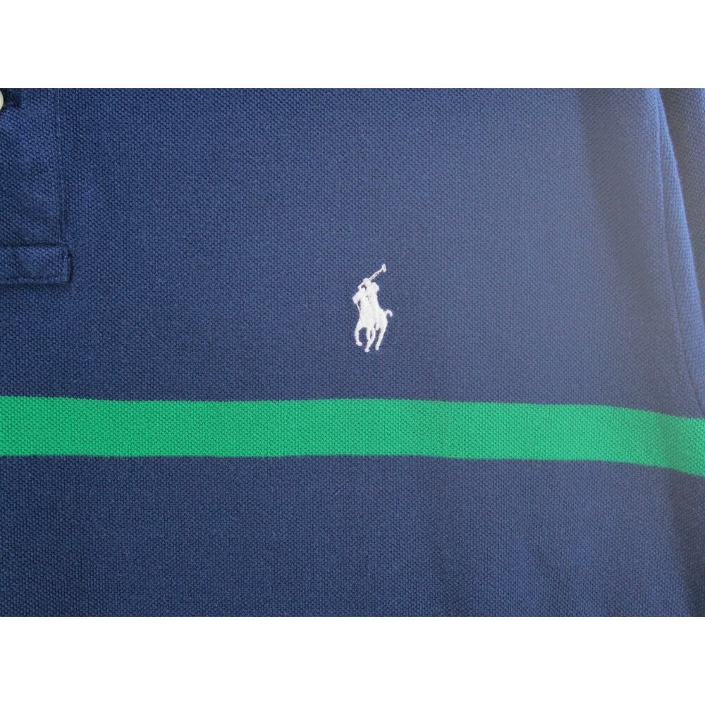 Polo Ralph Lauren Mens 2XL Blue Stripes Cotton Short Sleeve Shirt Classic Fit - Picture 3 of 8